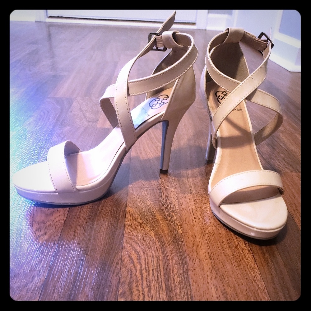 Beige strappy Heels